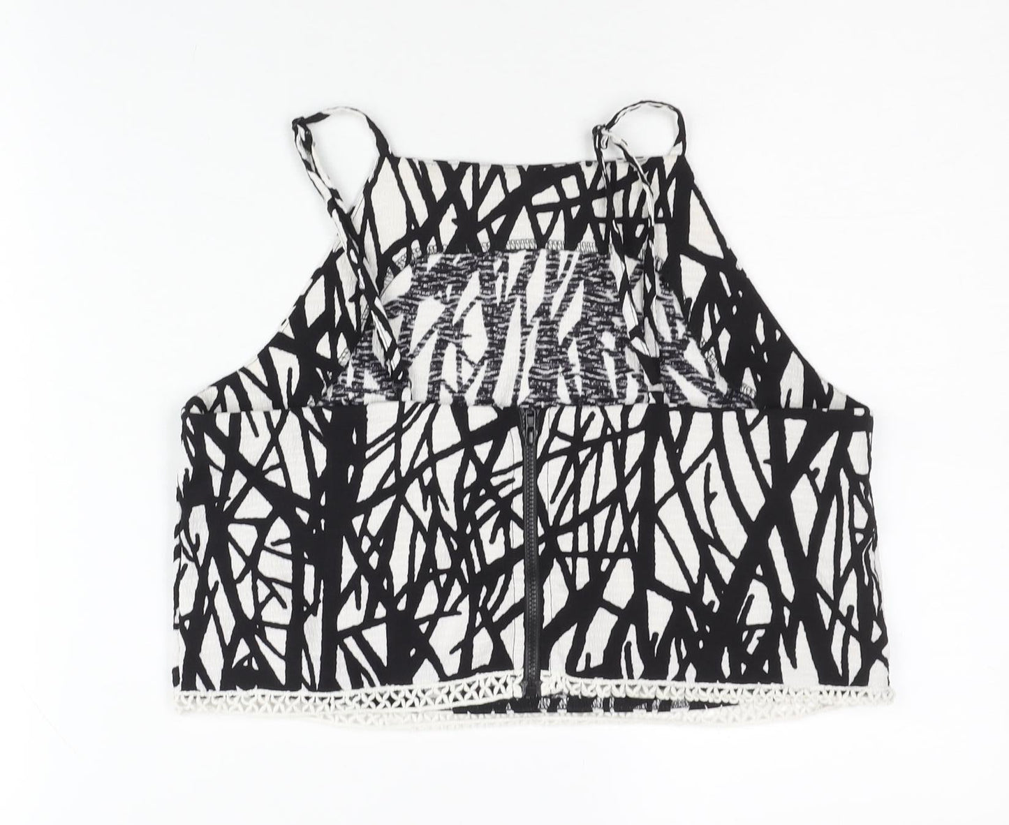 Womens UK Size 10 Missguided Multicoloured Cropped Tank
