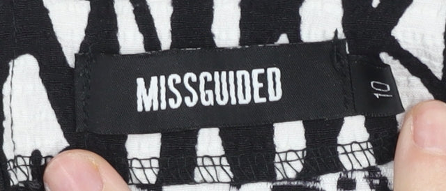 Womens UK Size 10 Missguided Multicoloured Cropped Tank