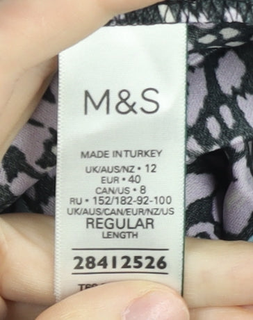 Marks and Spencer Women’s Multicoloured Pleated Midi Skirt Size 12