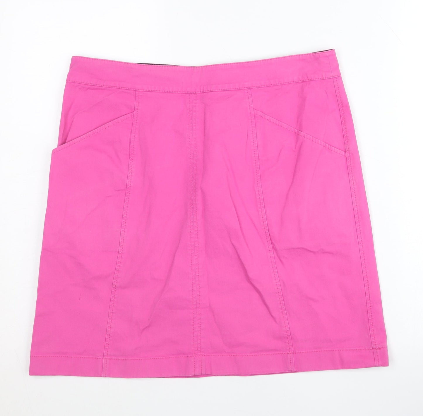 Boden Women’s Pink Knee Length Cotton Stretch Skirt Size 12