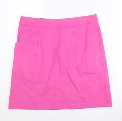 Boden Women’s Pink Knee Length Cotton Stretch Skirt Size 12