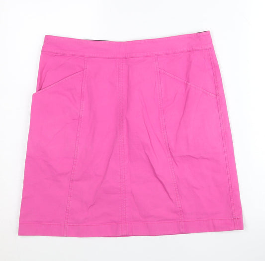 Boden Women’s Pink Knee Length Cotton Stretch Skirt Size 12