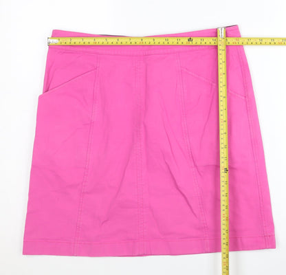 Boden Women’s Pink Knee Length Cotton Stretch Skirt Size 12