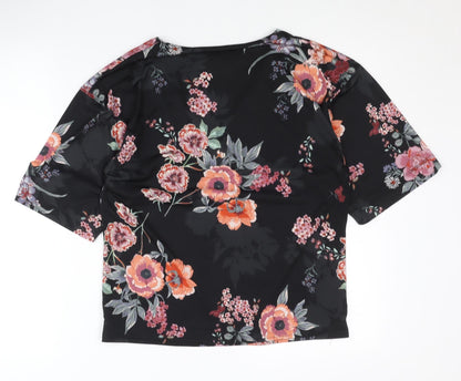 Womens UK Size 10 Monsoon Black Wrap Blouse