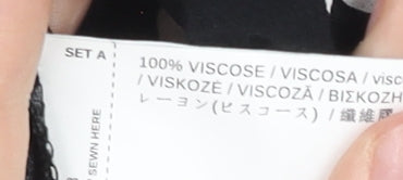 Mango Women’s Black White Polka Dot Paperbag Shorts Size 8