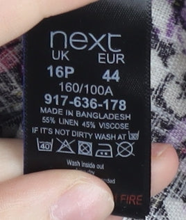 Next Petite Women’s Multicoloured Floral Shift Dress Size 16P