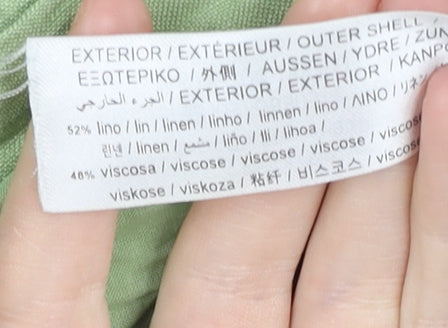 Bershka Women’s Green Linen Blend Short Pencil Skirt Size 8