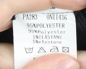 AX Paris Women’s Black Polka Dot Wide Leg V-Neck Jumpsuit Size 12