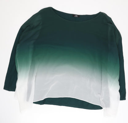 Womens UK Size XL Wallis Green Tunic Blouse