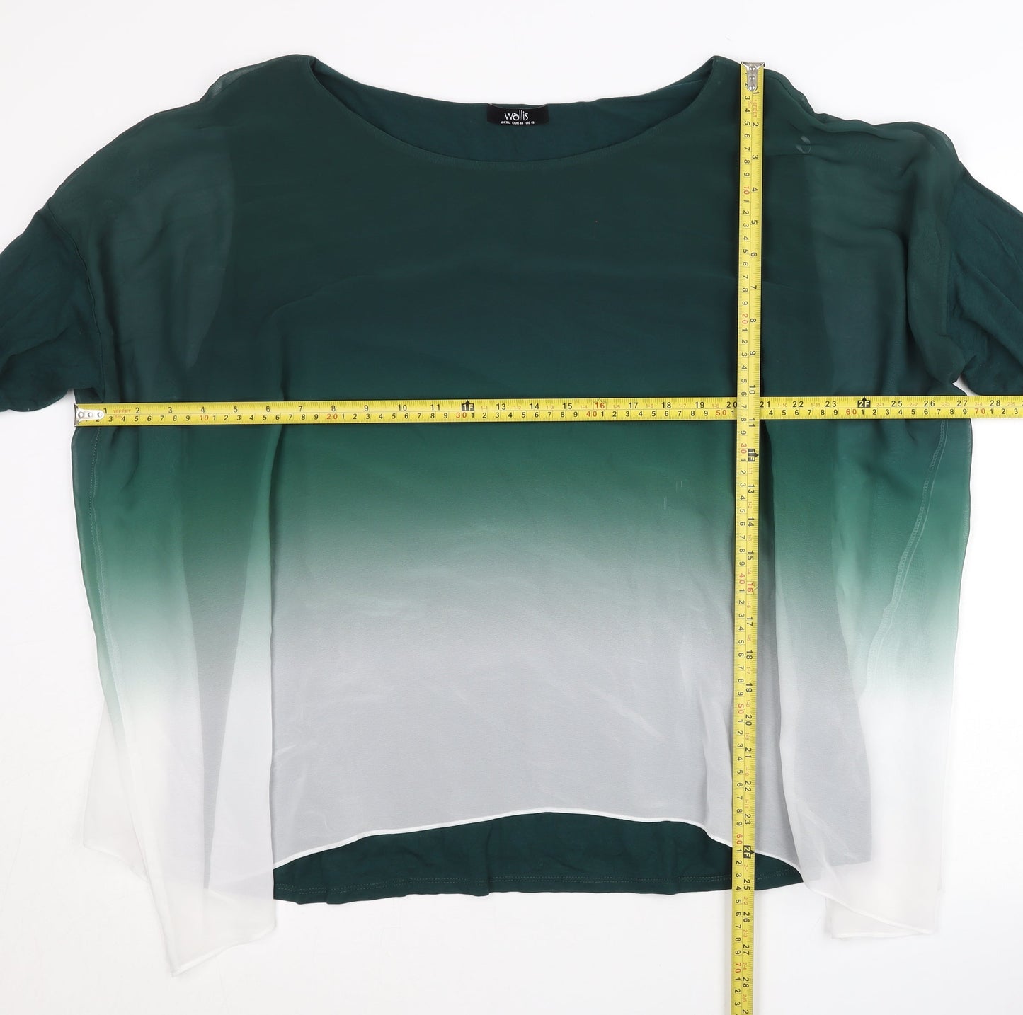 Womens UK Size XL Wallis Green Tunic Blouse