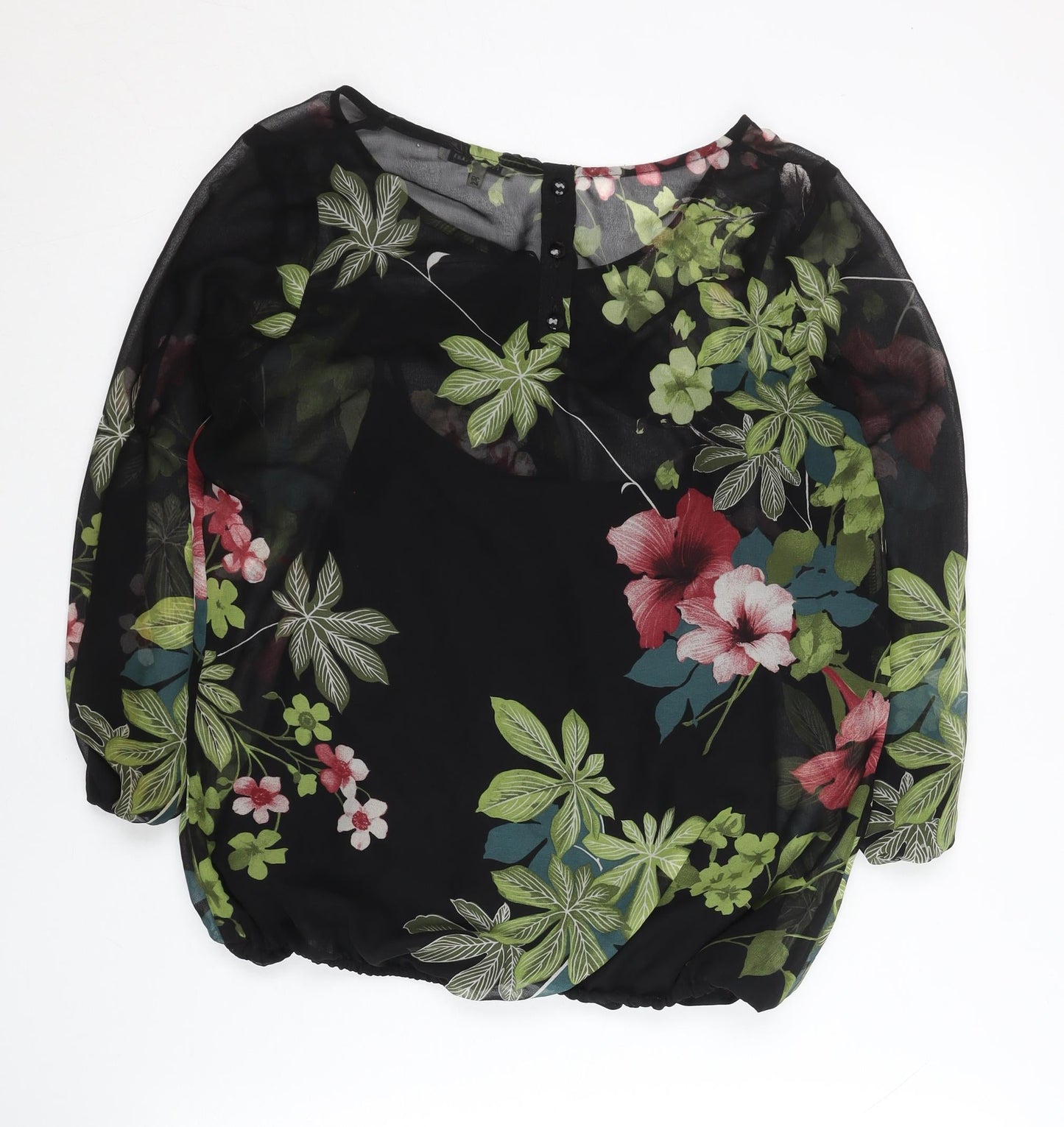 Womens UK Size 12 River Island Multicoloured Tunic Blouse