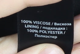 Monsoon Women’s Black Ruffle Shift Dress Size 12 Knee Length Sleeveless