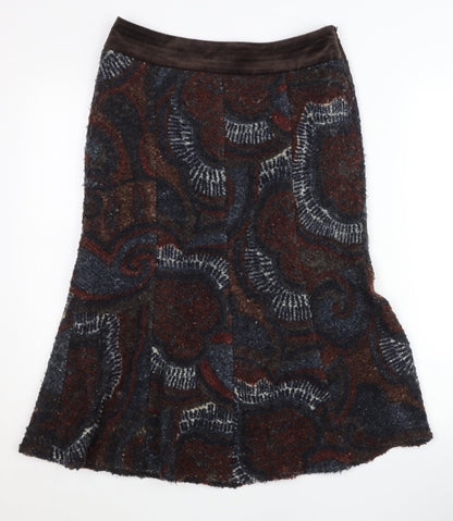 Principles Women’s Multicoloured Paisley Wool A-Line Skirt Size 10