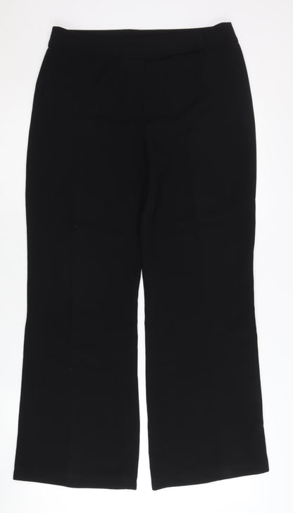 Womens UK Size 12 Principles Regular Fit Dress Pants Black Trousers