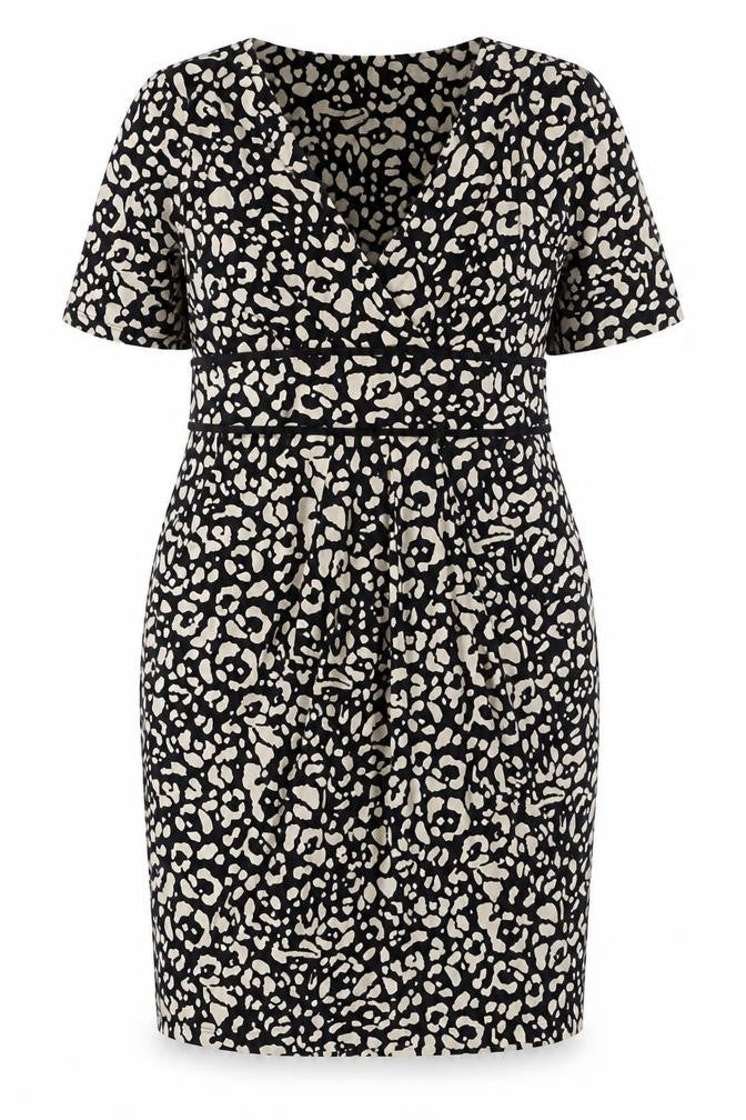 Marks and Spencer Women’s Black Animal Print Sheath Dress Size 18