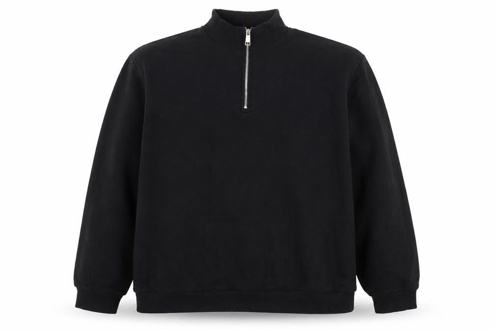 Mens UK Size L boohooMAN Black Henley Sweatshirt