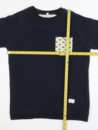 Weekend Offender Men’s Blue Small Cotton Crew Neck Sweatshirt