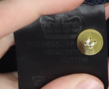 Weekend Offender Men’s Blue Small Cotton Crew Neck Sweatshirt