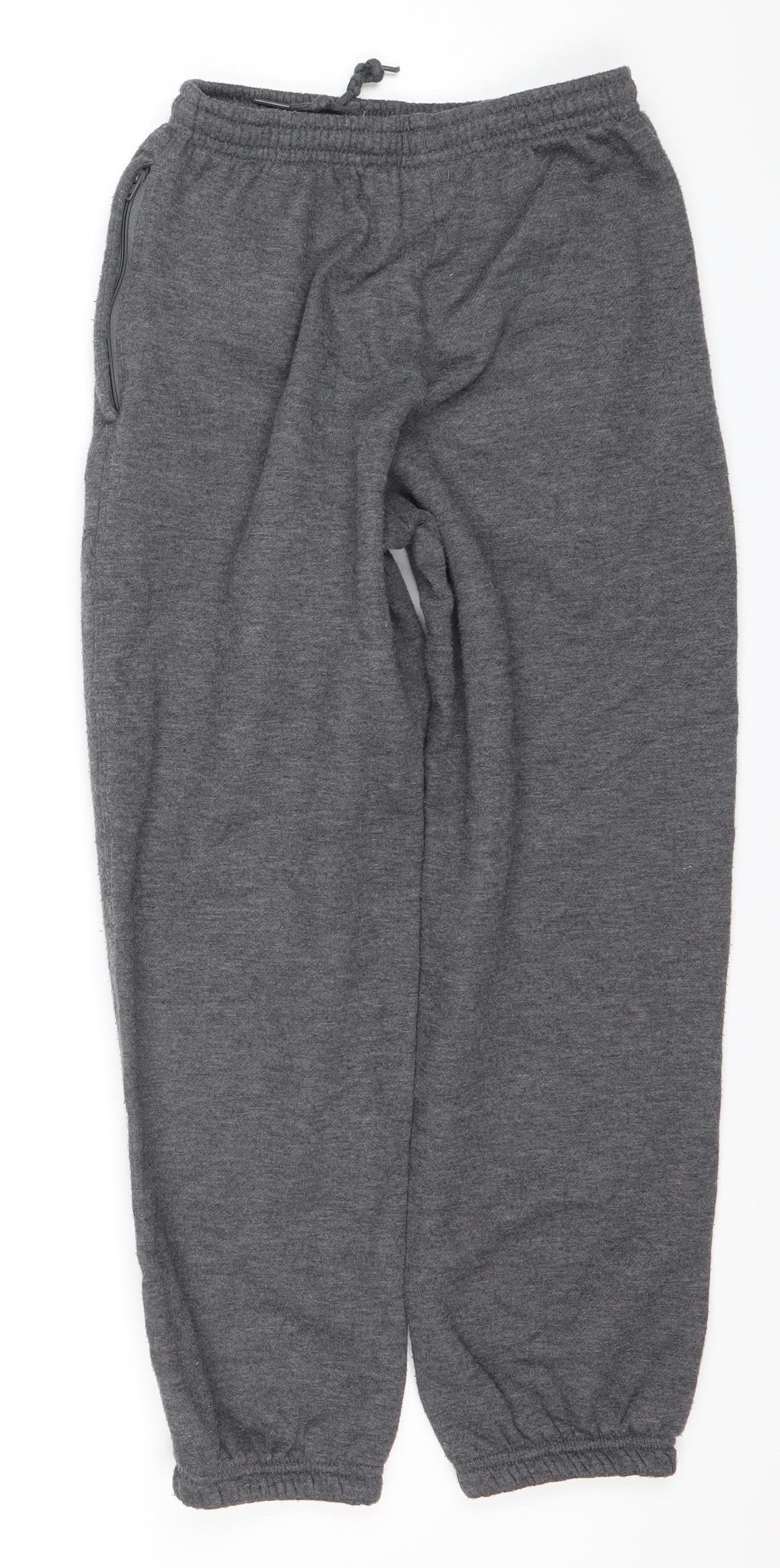 Slazenger Boys Grey 9-10 Yrs Jogger Sweatpants Fleece Activewear