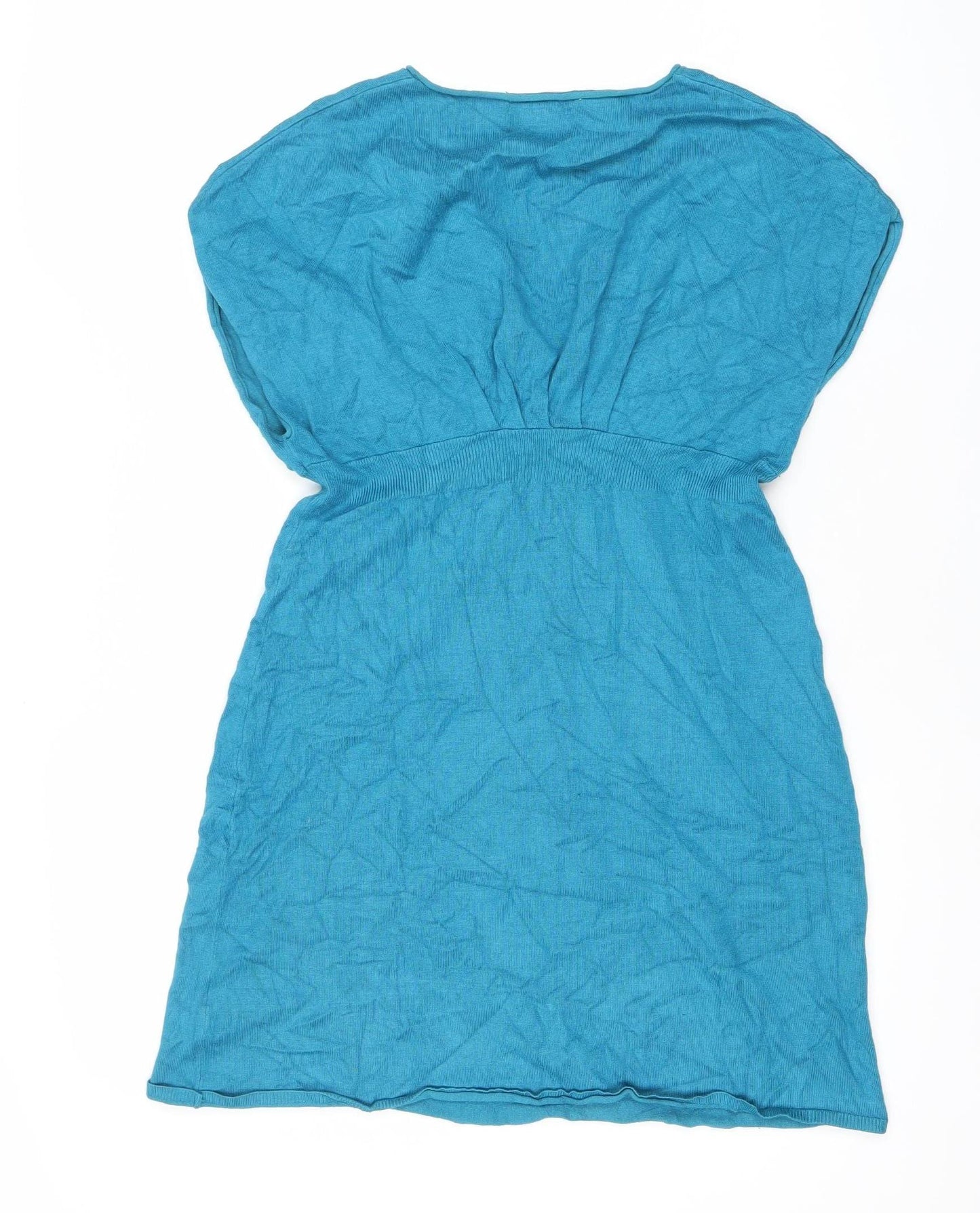 Monsoon Women’s Blue Size 12 Empire Waist V-Neck Jersey Dress