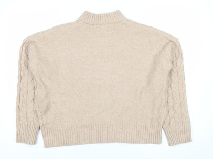 Womens UK Size M RESERVED Beige Pullover Jumper