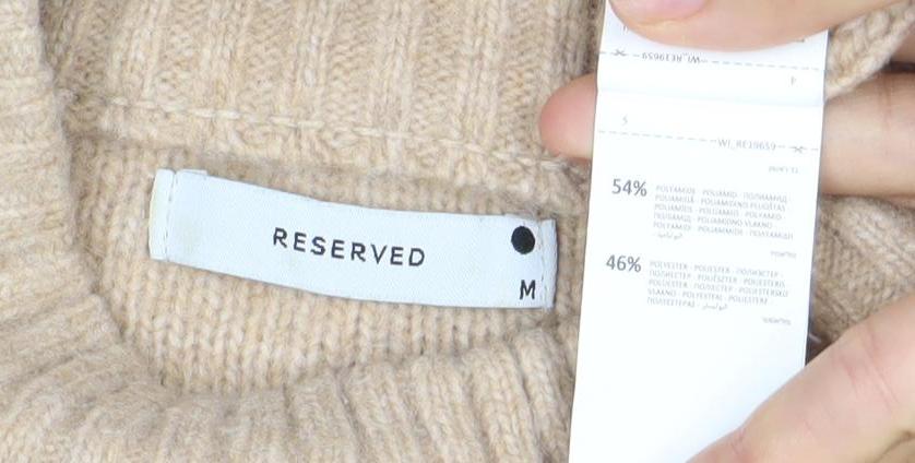 Womens UK Size M RESERVED Beige Pullover Jumper