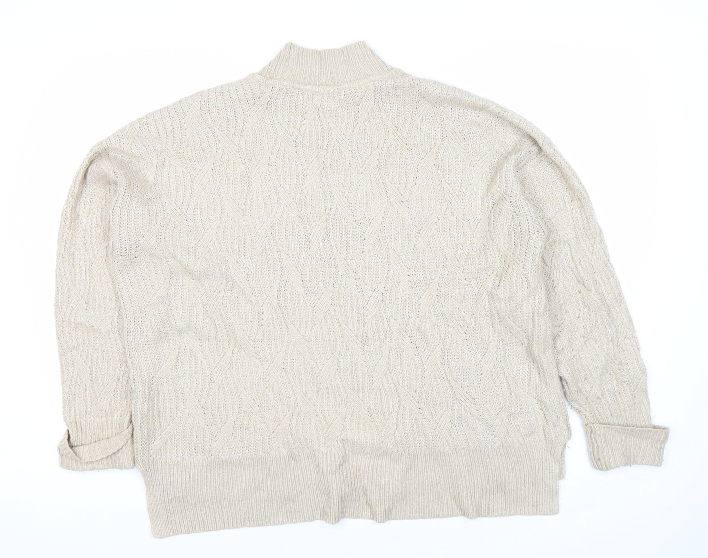 Womens UK Size 14 Fat Face Beige Pullover Jumper