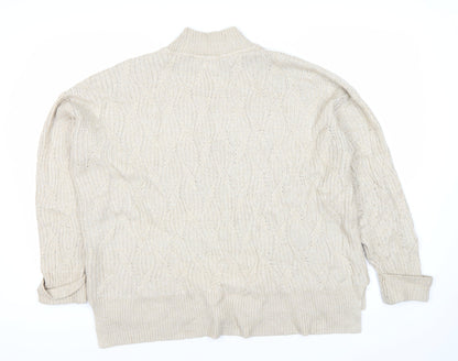 Womens UK Size 14 Fat Face Beige Pullover Jumper