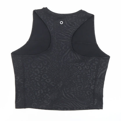 Marks and Spencer Womens Black Animal Print Racerback Tank Top Size 16