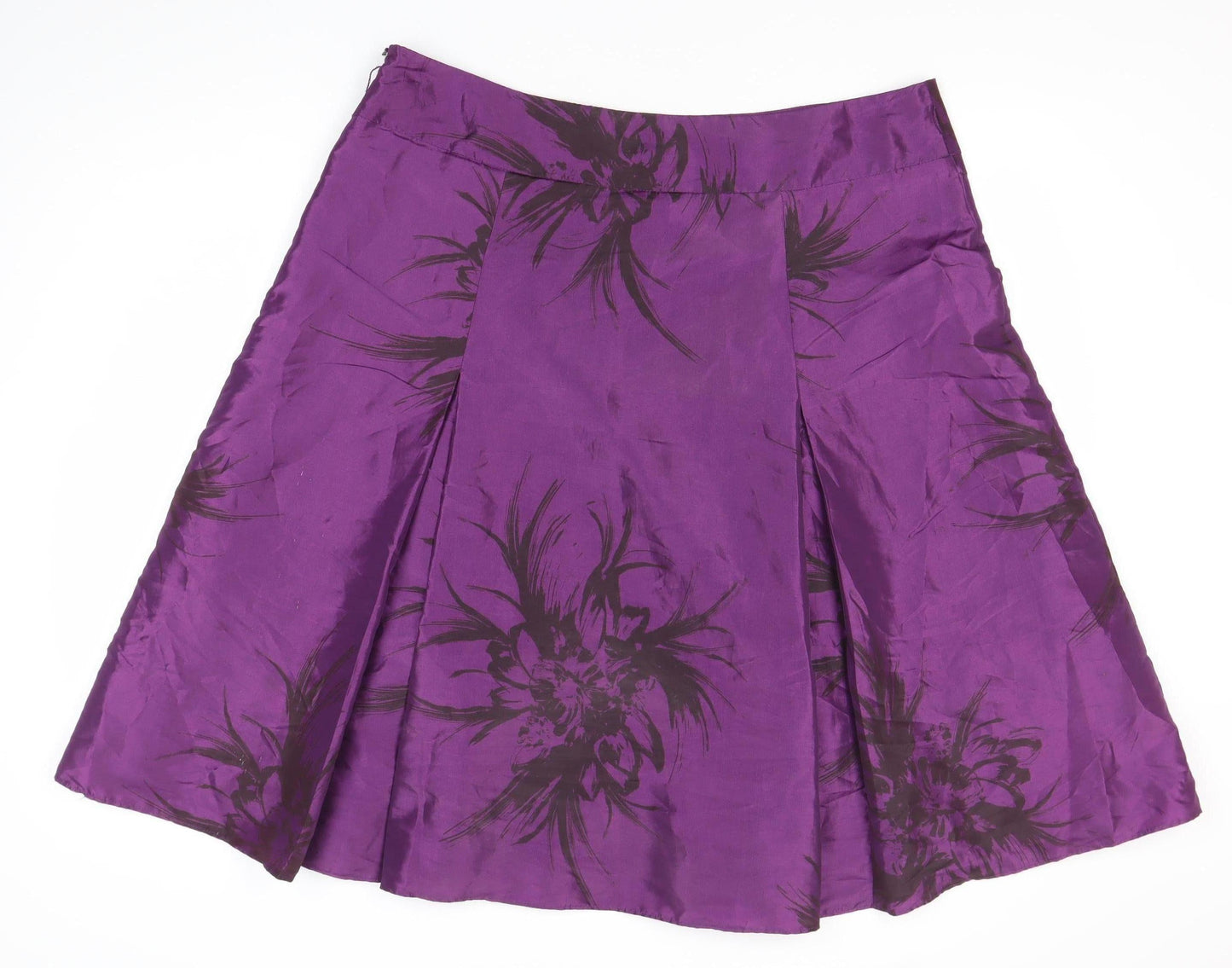 David Emanuel Women’s Purple Floral A-Line Skirt Size 18