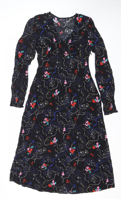Marks and Spencer Womens Multicoloured Viscose Sheath Dress Size 8