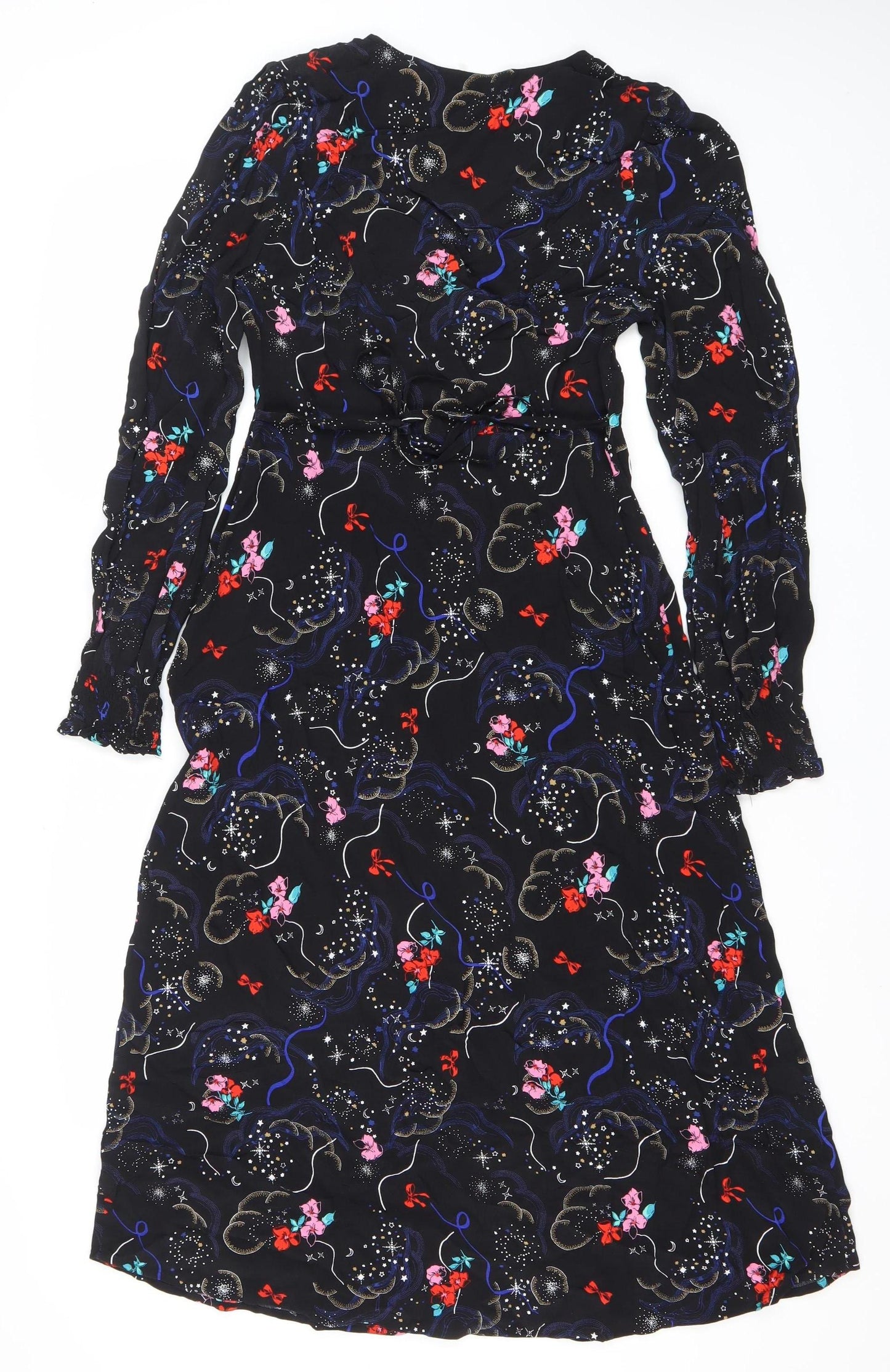 Marks and Spencer Womens Multicoloured Viscose Sheath Dress Size 8