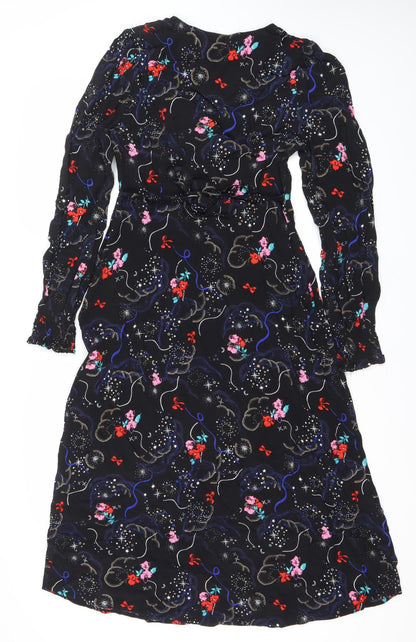 Marks and Spencer Womens Multicoloured Viscose Sheath Dress Size 8