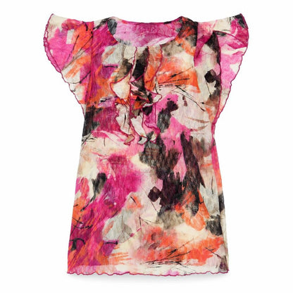 Per Una Womens Multicoloured Size 16 Shift Dress Flutter Sleeve