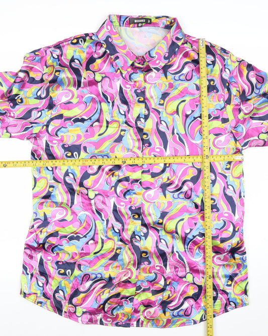 Womens UK Size 8 Missguided Multicoloured Classic Button-Up