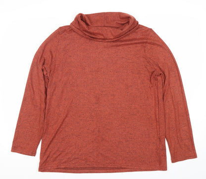 Womens UK Size M ISLE Essentials Brown Pullover Jumper