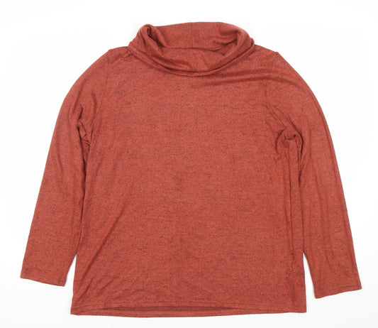 Womens UK Size M ISLE Essentials Brown Pullover Jumper
