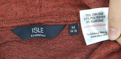 Womens UK Size M ISLE Essentials Brown Pullover Jumper