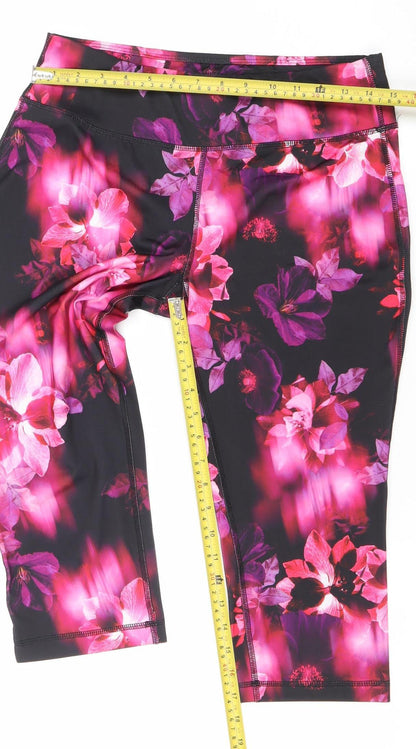 IZ By Z Womens Multicoloured Floral Leggings Size M 8-10 Slim Fit Activewear