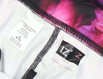 IZ By Z Womens Multicoloured Floral Leggings Size M 8-10 Slim Fit Activewear