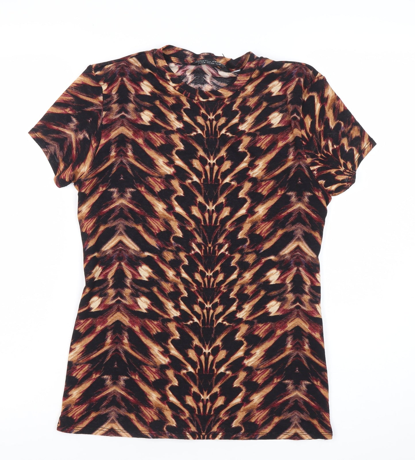 Womens UK Size 12 Dorothy Perkins Multicoloured Basic T-Shirt