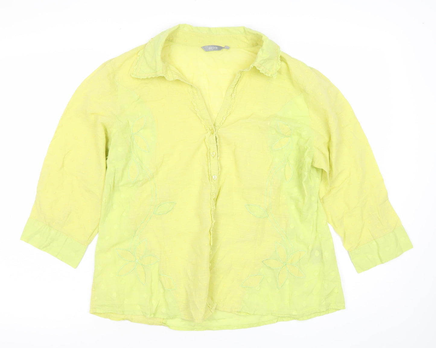 Womens UK Size 16 Marks and Spencer Green Tunic Blouse