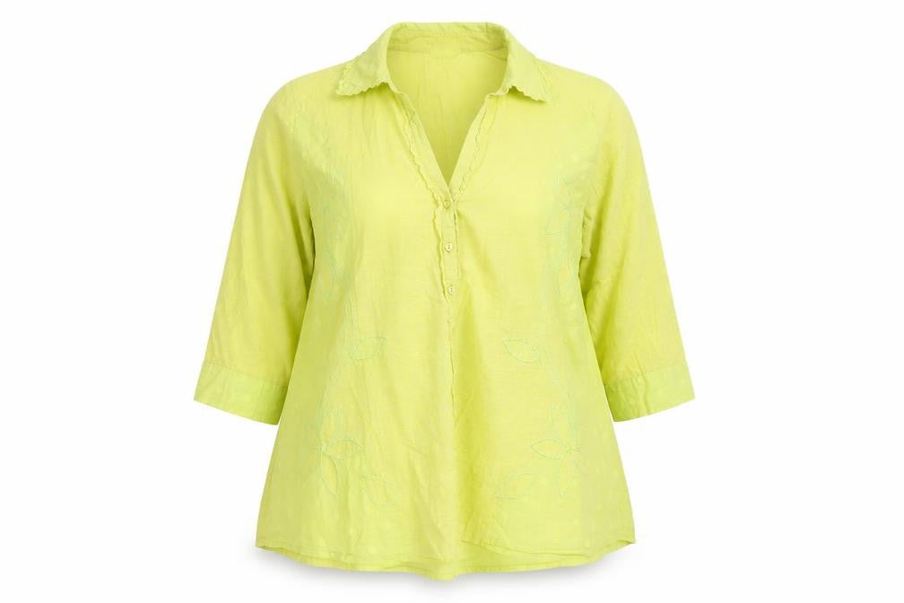Womens UK Size 16 Marks and Spencer Green Tunic Blouse