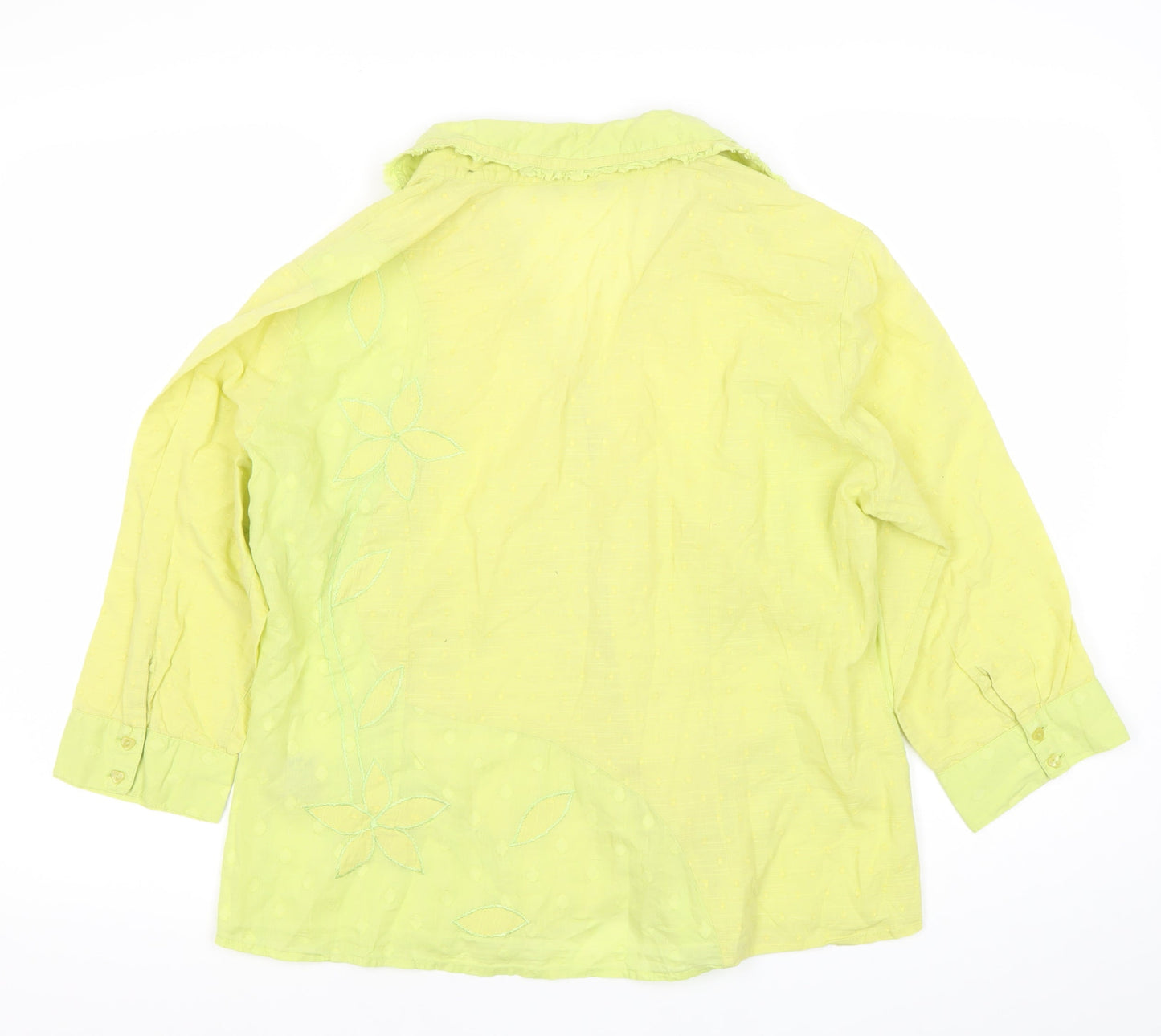 Womens UK Size 16 Marks and Spencer Green Tunic Blouse