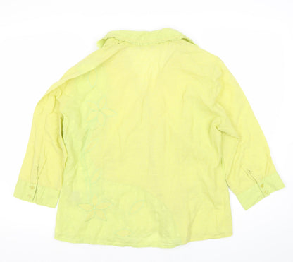 Womens UK Size 16 Marks and Spencer Green Tunic Blouse
