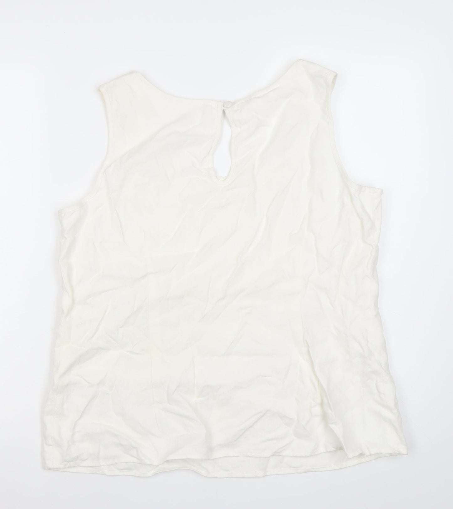 Womens UK Size 18 NEXT Ivory Basic Blouse