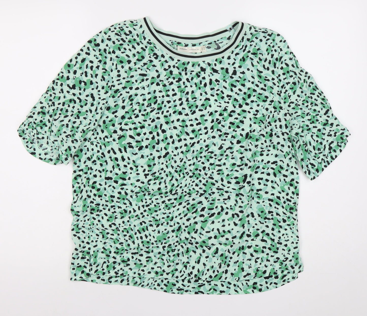 Womens UK Size 12 InWear Green Basic T-Shirt