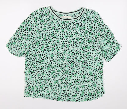 Womens UK Size 12 InWear Green Basic T-Shirt