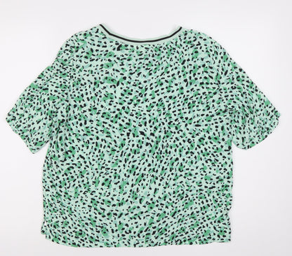 Womens UK Size 12 InWear Green Basic T-Shirt