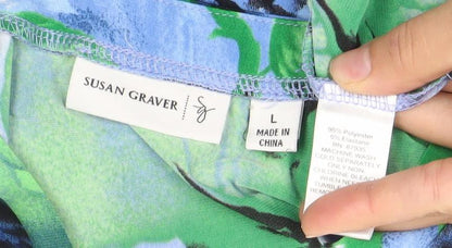 Womens UK Size L Susan Graver Multicoloured Tunic Blouse
